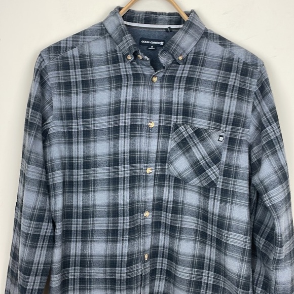 Ocean Current || Mens Flannel Button Down; Size Small - Picture 5 of 11